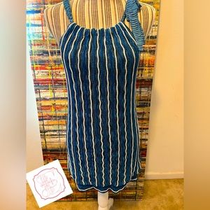 Missoni Minidress , Rare. Blue halter. Size tag missing.